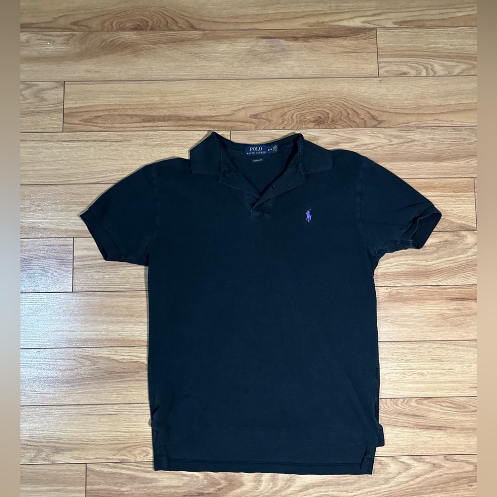 POLO RALPH LAUREN - MESH POLO SHIRT - CLASSIC FIT - SIZE M - BLACK & PURPLE